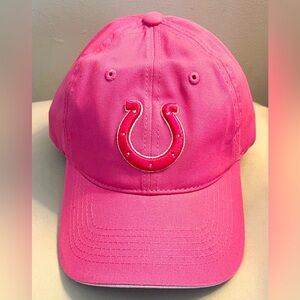 NWT INDIANAPOLIS COLTS Women's Pink Hotseshor Baseball Cap With Adjustable Strap
